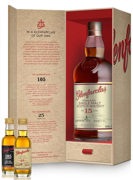 Glenfarclas 15-Year-Old Single Malt Gift Set, 80ml, 46%