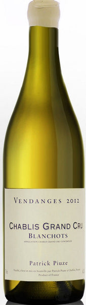 Bottle of 2012 Patrick Piuze Chablis Grand Cru Blanchots, France - Caviste Wine