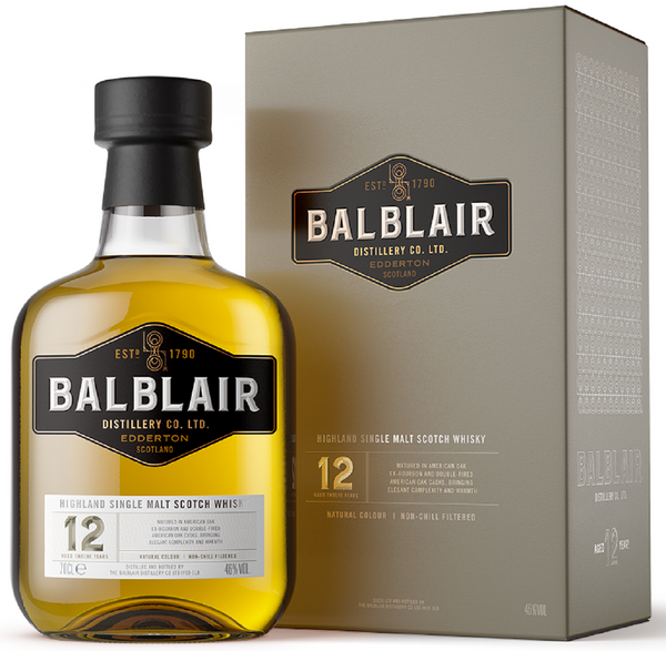 Bottle of Balblair 12-Year-Old Single Malt Scotch Whisky - Caviste Wine