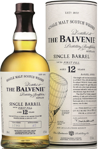 Balvenie 12-Year-Old Single Barrel, Single Malt Scotch Whisky, 47.8%