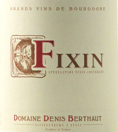Bottle of 2016 Fixin, Domaine Berthaut-Gerbet - Caviste Wine