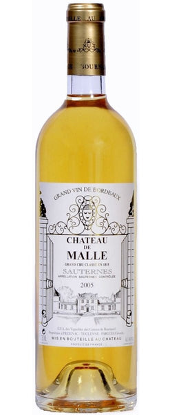 Bottle of 2005 Château de Malle 1/2 Bottle, Sauternes, France - Caviste Wine