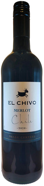 Bottle of 2020 El Chivo Merlot, Chile - Caviste Wine
