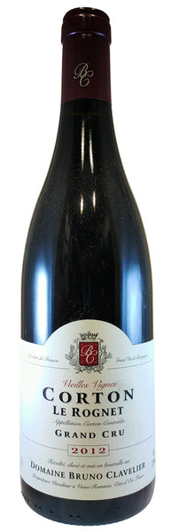 Bottle of 2012 Domaine Bruno Clavelier Corton Le Rognet Grand Cru - Caviste Wine