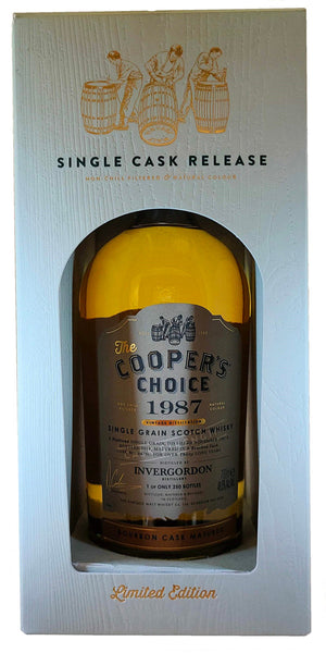 1987 Cooper's Choice Invergordon 30-Year-Old, Single Grain Scotch Whisky, 46.5%