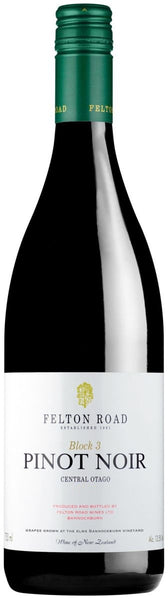 Bottle of 2015 Felton Road Block 3 Pinot Noir - Caviste Wine