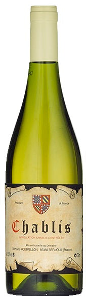 Bottle of 2015 Chablis, Domaine Fournillon, Burgundy, France - Caviste Wine