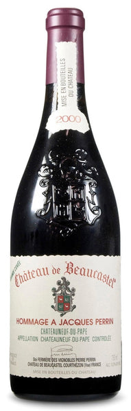 Bottle of 2000 Beaucastel Chateauneuf-du-Pape "Hommage a Jacque Perrin" - Caviste Wine