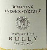 Bottle of 2016 Rully Blanc 1er Cru Les Cloux, Jaeger Defaix, Burgundy, France - Caviste Wine
