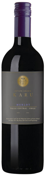Bottle of 2019 Karu Merlot, Valle Central, Chile - Caviste Wine