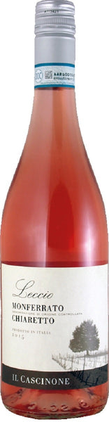Bottle of 2015 Leccio Monferrato Chiaretto Rose, Piedmont, Italy - Caviste Wine