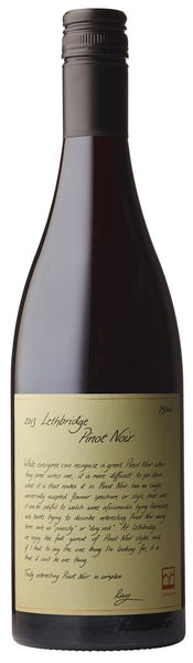 Bottle of 2013 Lethbridge Pinot Noir - Caviste Wine