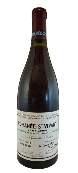 Bottle of 1988 Domaine Romanee Conti, Romanee St Vivant - Caviste Wine