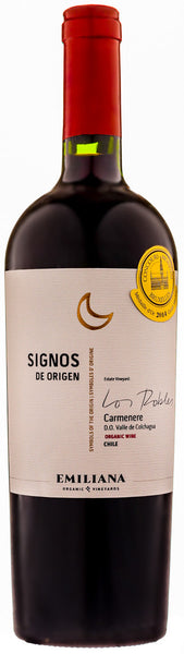 Bottle of 2016 Signos de Origen Carménère - Caviste Wine