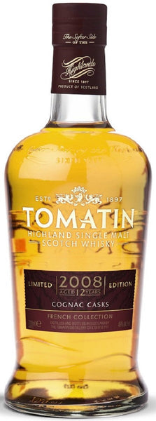Tomatin 12-Year-Old 2008 Cognac Cask Finish - French Collection, 46%