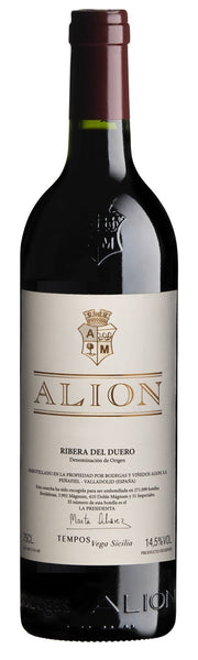 Bottle of 2017 Tempos Vega Sicilia Alion, Ribera del Duero, Spain - Caviste Wine