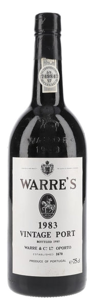 Bottle of 1983 Warre's Vintage Port - Caviste Wine