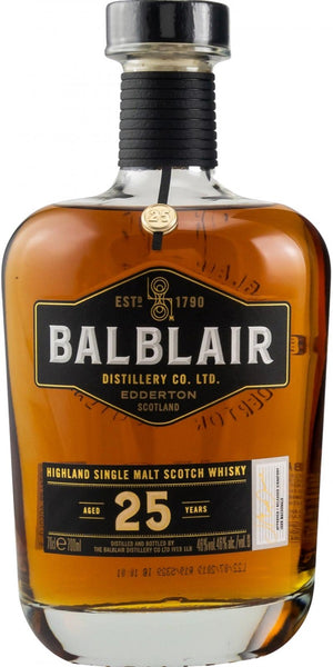 Bottle of Balblair 25-Year-Old Single Malt Scotch Whisky - Caviste Wine
