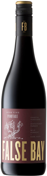 Bottle of 2019 False Bay ‘Bush Vine’ Pinotage, South Africa - Caviste Wine