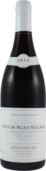 Bottle of 2014 Didier Fornerol Cotes de Nuits Village, France - Caviste Wine